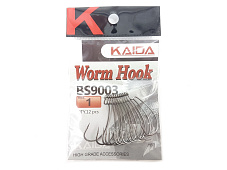 Крючки офсетные Kaida Worm Hook BS9003 №4/0, 12 шт в уп