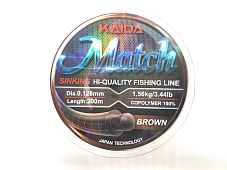 Леска монофильная Kaida Match, цвет коричневый  0,181 мм/3,09 кг, 200 метров