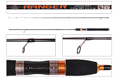 Спиннинг штекерный Hoxwell Rainger 2.25м, тест 0.5-5гр, ultralight, средний строй, carbon IM7, вес 1