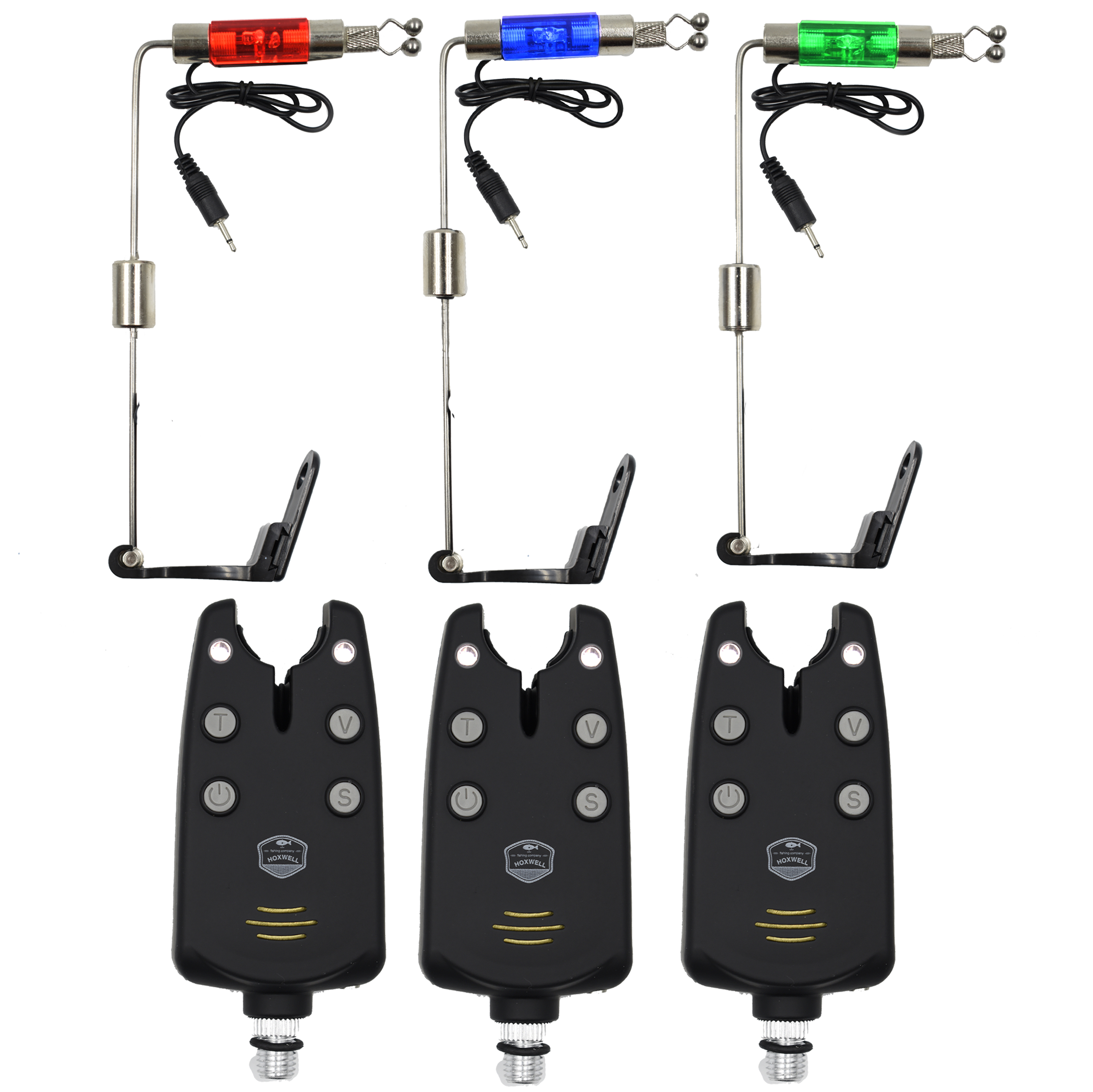 Набор электронных сигнализаторов поклевки со свингерами Hoxwell HL 140 + 250-253-3