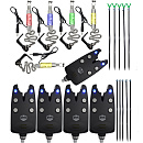 Набор электронных сигнализаторов поклевки со свингерами и со стойками в кейсе Hoxwell HL 138 (5+5+10)