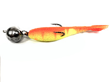 Поролоновая рыбка с двойником и грузом, 6 см кр. №4, вес 14 гр цв.06