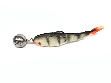 Поролоновая рыбка с двойником и грузом, 8 см кр. №1, вес 20 гр цв.02