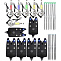 Набор электронных сигнализаторов поклевки со свингерами и со стойками в кейсе Hoxwell HL 138 (6+6+12)
