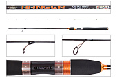 Спиннинг штекерный Hoxwell Rainger 1.85м, тест 0.5-5гр, ultralight, средний строй, carbon IM7, вес 1